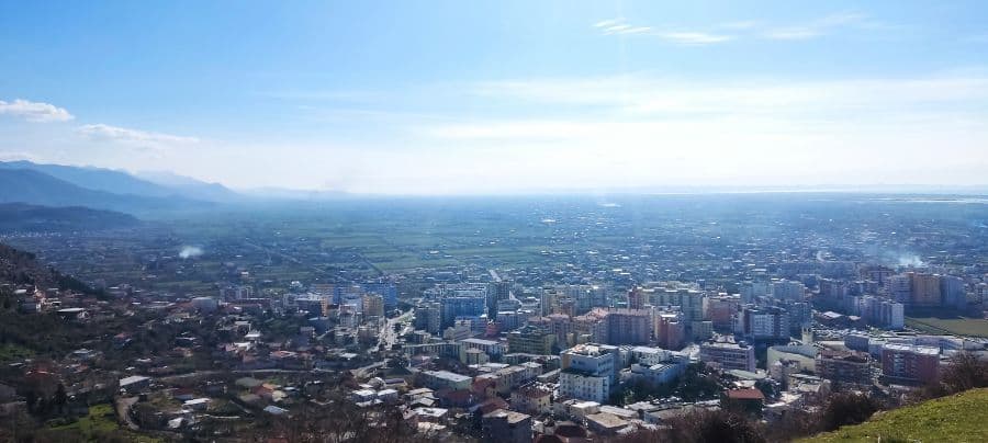 Vistas desde el castillo de Lezhë